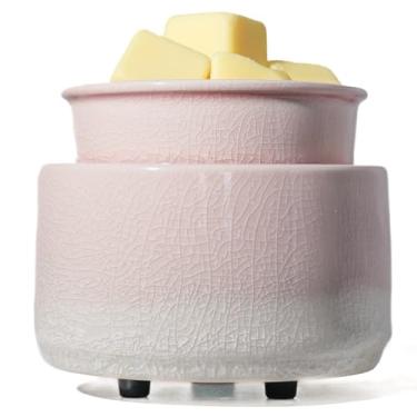 Imagem de QCYBDGLOV Aquecedor elétrico de cerâmica para derretimento de cera e derretimento de óleo de cubo fofo pequeno aquecedores aromaterapia para queimador decorativo doméstico derrete vela perfumada aroma