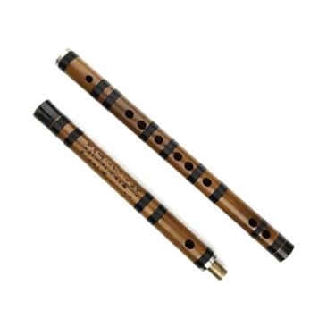 Imagem de Flauta de bambu de madeira tradicional chinesa com 5 tons opcionais e instrumentos de sopro (tecla D)