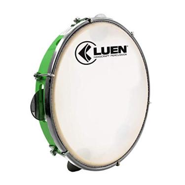 Imagem de Pandeiro 10" Abs Verde 6 Afin Plat Inx Ferragem Cromada Leitosa