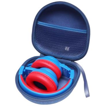 Imagem de XANAD Capa de fone de ouvido infantil compatível com JBL JR320BT/JoySpark/iClever BTH22 BTH12 HS19 / Candy Bila/MIDOLA MD-B01 / noot Products/EarFun/IMYB Fone de ouvido infantil dobrável, azul escuro