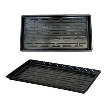 Imagem de ILITING Bandeja 1020 rasa 25,4 cm x 50,8 cm Bandejas planas de berçário sem furos 3,6 cm de altura, segurando bandejas de mudas de 72 células, ideal para plantar sementes, pacote com 5