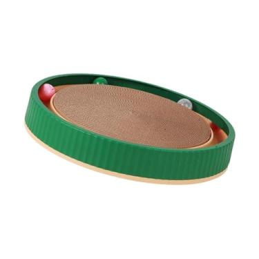 Imagem de IEUDNS Arranhador de gato de papelão, almofada de arranhar, espreguiçadeira redonda interativa, protetor de móveis, casa de gato, cama de arranhar para gatos