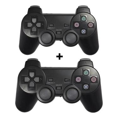 Imagem de 2X Kit 2 Controles Para Ps1 Ps2 Joystick Com Fio Analógico