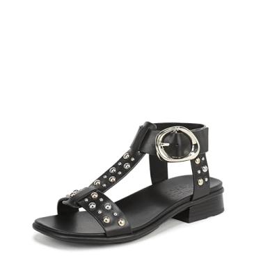 Imagem de Naturalizer Sandália feminina Brandy Flat, Couro cravejado preto, 9.5 Wide