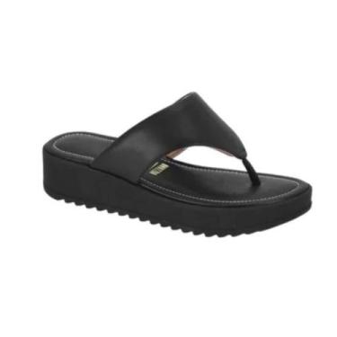 Imagem de Tamanco Feminino Vizzano Plataforma Tratorado 6492.319, Preto napa, 37