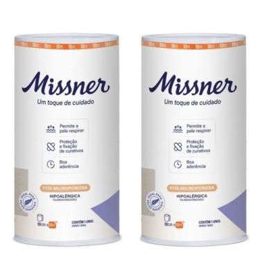 Imagem de Kit 2 Fita Microporosa Bege 10cm X 10m - Missner