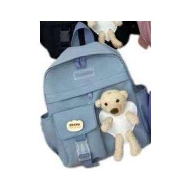 Imagem de Mochila Pequena Unissex Compacta Leve Estilosa - Sem marca, Azul bebê