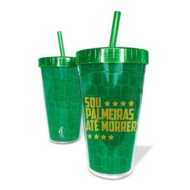 Imagem de Copo Canudo Do Palmeiras 450 Ml Produto Oficial Licenciado - Sude
