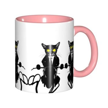 Imagem de Zeraoke Who'S Black Cat Print Canecas de café criativas, personalizadas, presente para família, tamanho de 325 ml, unissex