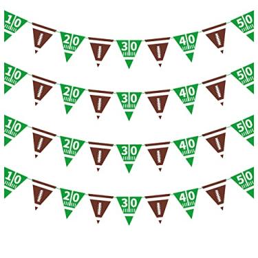 Imagem de Bandeiras triangulares com tema de futebol americano futebol americano bandeiras triangulares para decorações de festa de aniversário