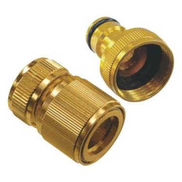 Imagem de Kit engate rapido ajax alumínio 1/2" para mangueiras + conector para t