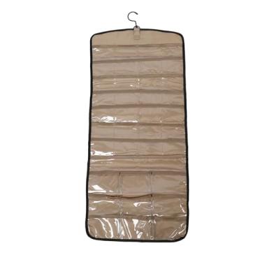 Imagem de Tyenaza Organizador de joias para pendurar, suporte de brinco de parede dupla face com gancho de metal para colares, anéis, pulseiras (G)