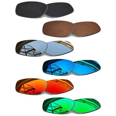 Imagem de SmartVLT Conjunto de 6 lentes de reposição masculinas para Oakley Straight Jacket 2007 Óculos de sol Combo Pack S01