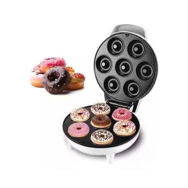 Imagem de Máquina de Fazer Donuts 7 Furos Antiaderente 750W – Donuts Caseiros Sem Óleo em 3 Minutos | Design Compacto para Confeitaria em Casa | Perfeita para Lanches Infantis, Festas e Momentos em Família