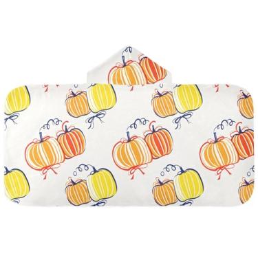 Imagem de Burbuja Toalha de banho com capuz de laço rosa para crianças, toalha de praia de pelúcia macia absorvente para chá de meninas e meninos 3-10 anos, 61 x 127 cm