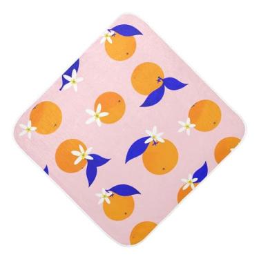 Imagem de Burbuja Toalha de banho de bebê laranja em rosa - Toalha com capuz de musselina macia e absorvente para recém-nascidos e bebês, 89 x 89 cm
