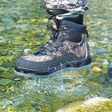 Imagem de NEYGU Tênis respirável de secagem rápida com sola de feltro usado para suporte de pé de neoprene, botas camufladas para pesca e caça, 11