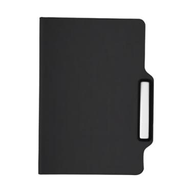 Imagem de Caderno de Anotações com Suporte para Caneta, Capa Dura em PU, 80 Folhas Não Pautadas, Cor Preta, com Lápis Infinito de Ponta Dupla, 21,3x15,8x1,5cm (1, Preto)