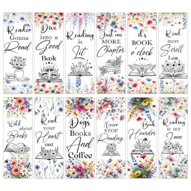 Imagem de Wxiben Marcadores de livro florais inspiradores – 120 peças motivacionais marcadores de livro de papel para leitura de livros de amor, marcadores de página para presente para mulheres, homens