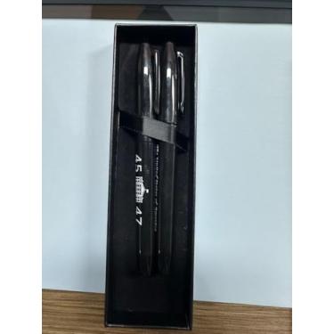 Imagem de CITOBELLA Caneta esferográfica de tinta preta - Caneta executiva de luxo para escritório, negócios e presente - fluxo de tinta suave, caneta elegante para homens, pais, colegas, profissionais