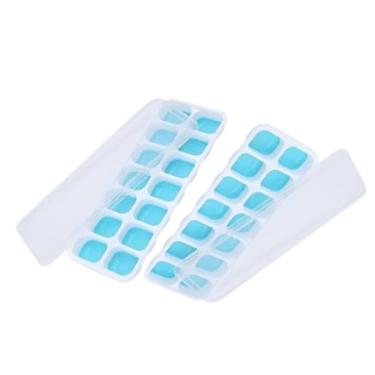 Imagem de Forma De Gelo Fundo Tampa Rígida(Kit 2 (Azul))