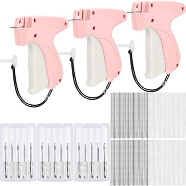 Imagem de Fiwochic Conjunto de 3018 peças de pistola de costura para etiquetagem de roupas, ferramenta de bainha micro rápida com agulhas de aço, fixadores pretos e fixadores brancos para armazém de boutique