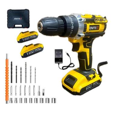 Imagem de Furadeira Parafusadeira De Impacto 21v Com 2 Baterias - ENITEC