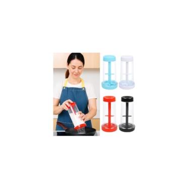 Imagem de Peneira com Misturador Manual de Farinha, Plástico, 500g, 23cm Altura x 11cm Diâmetro, Giratória, para Tapioca e Ingredientes Secos