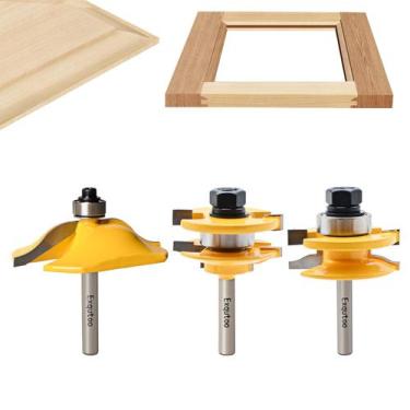 Imagem de Router Bit Set Exqutoo Raised Panel Cabinet Door 3 unidades