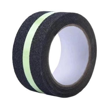 Imagem de Fita Antiderrapante Fosca Que Brilha No Escuro Para Degraus De Escada 