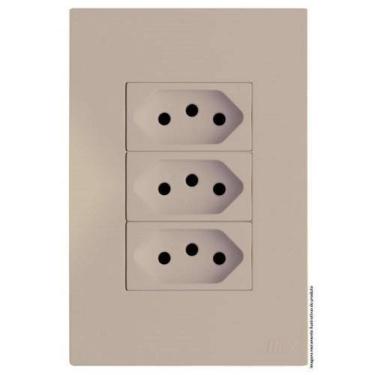 Imagem de Kit Tomada Tripla 10A 4X2 Brs12194-0Ar