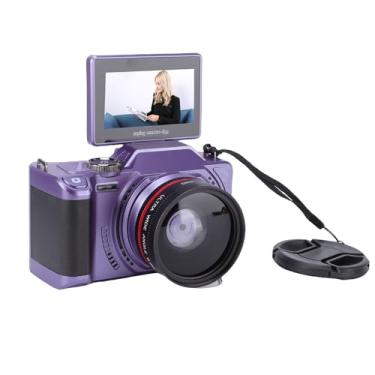 Imagem de ASHATA Câmera Digital 4K para Fotografia Com Foco Automático, Câmera Vlogging de 64 MP para YouTube Com Tela Giratória de 3 Polegadas, Zoom Digital 18X, Selfie WiFi para Viagens de (Roxo)
