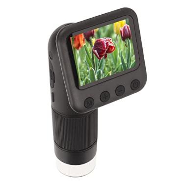 Imagem de Akozon Microscópio Digital Portátil 800X Com Tela LCD HD de 2 Polegadas, Câmera Ampliadora de Bolso Recarregável, Luz Ajustável para Uso Educacional e Científico