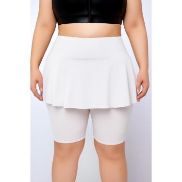 Imagem de Bermuda Saía Babado Plus Size Tapa Bumbum Fitness Em Suplex WOLFOX-Feminino