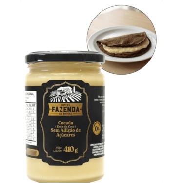 Imagem de Doce Coco Cocada Cremosa Sem Adição Açúcar Zero Glúten 410g Doces Fazenda de Minas