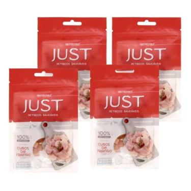 Imagem de Kit Petisco Just Cubos de Frango Cães Gatos 55g 4 unidades - GERMANHAR