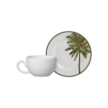 Imagem de Xícara De Café Com Píres De Cerâmica Malibu 120 Ml Alleanza