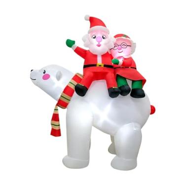 Imagem de predolo Papai Noel Inflável de 1,80 M com Luzes de LED, Decoração Criativa E Original para Jardim, Quintal, Ou área Interna Durante As Festas