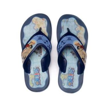 Imagem de Chinelo Infantil Grendene One Piece Explorer com Luffy Azul-Masculino