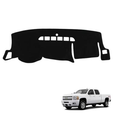 Imagem de AceRide Capa de painel compatível com Chevy Chevrolet Silverado 1500 LT/WT 2007-2013 2500 HD / 3500 HD 2007-2013, GMC Sierra 2007-2013, preto