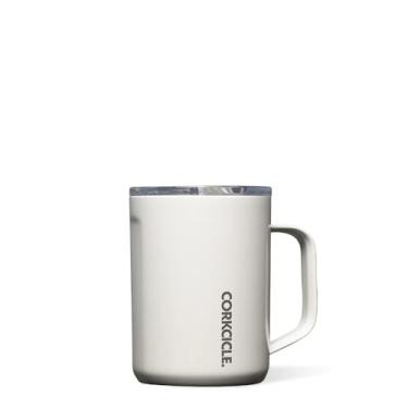Imagem de Corkcicle Caneca Pure Taste - Copo de café isolado de aço inoxidável com tampa - Base de silicone antiderrapante - Revestimento interior de cerâmica - Caneca de viagem durável - Pode ser lavada na