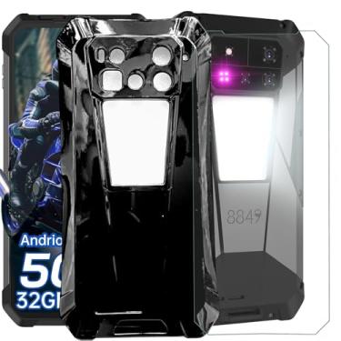 Imagem de MAOUICI Capa para celular Unihertz 8849 Tank 4 Pro, capa macia de TPU antiimpressão digital, para protetor de tela de vidro temperado Unihertz 8849 Tank 4 Pro [1 unidade] [6,7 polegadas]