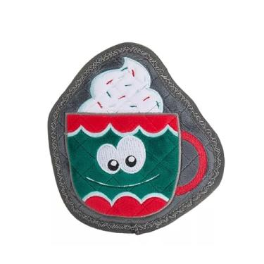 Imagem de Joyhound Brinquedo de Natal para cães Rip Roarin' Tough Plush Hot Cocoa Mug Holiday Squeaker Dog Toy - mastigadores agressivos