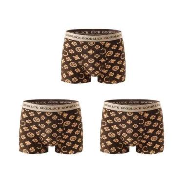 Imagem de Cuecas Masculinas De Tamanho Grande 3PCS Boxer Fashion Roupas Íntimas 