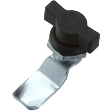 Imagem de Loclink Trava de came deslocada operada por polegar, alça revestida de plástico preto, para gaveta de armário industrial, caixa de ferramentas, chaveiro, armários de armário (pacote com 2 unidades)