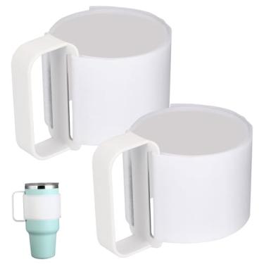 Imagem de Alça de copo para caneca de viagem YETI, RTIC, Owala, Ozark Trail de 850 ml, alça ajustável para garrafas de água de 590 ml - 1,814 g, alça antiderrapante para copos, suporte de garrafa de copo de