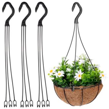 Imagem de Yardwe 25 correntes de cesta de plástico para pendurar, correntes de gancho de jardim de 33,18 cm para alimentadores de pássaros, plantadores, lanternas e ornamentos