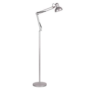 Imagem de Luminária Piso 1,90m Articulada Chão Pedestal Coluna Refletor Led Abajur Spot Gimpo MT-930B Cor: PRATA