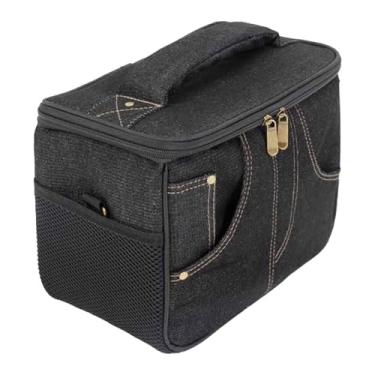 Imagem de Almencla Estojo para amplificador de guitarra, bolsa de transporte, organizador de alto-falantes para viagens e DJs, Preto 25x13x18cm