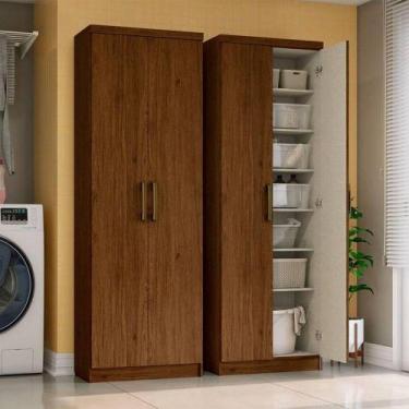 Imagem de Armário Multiuso 02 Portas Leve Henn, Castanho